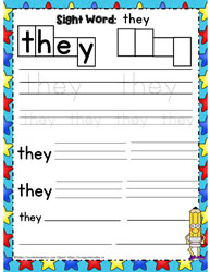 Sight Word they
